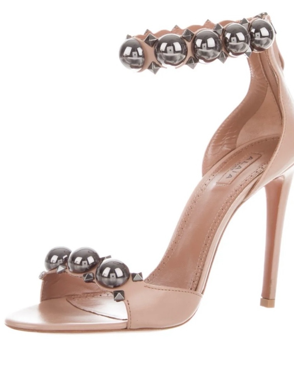 Alaia Leather Studded Accents Sandals